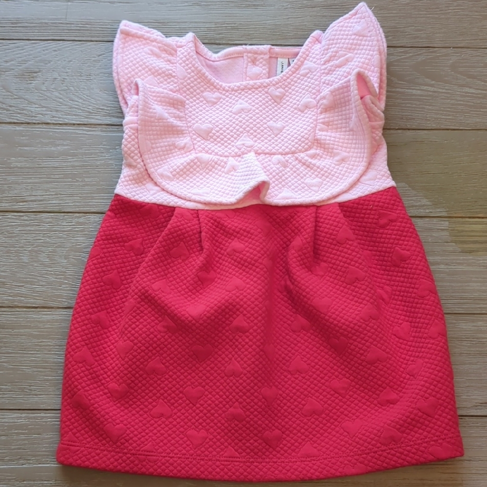 NWOT Janie and Jack Pink and Red Heart Dress